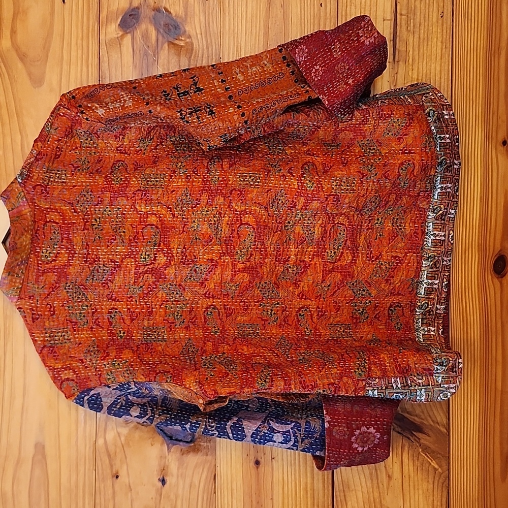 Kantha Patterned Boho Artisan Made Lightweight Sp… - image 11